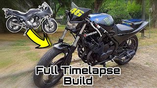 YAMAHA XJ 600 Cafe Racer Build Full Timelapse [upl. by Enitsugua]