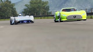 MercedesBenz Vision EQ Silver Arrow Concept vs MercedesBenz AMG Vision GT [upl. by Fenner]