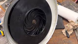 Removing fan from a Stihl BR 550 leaf blower [upl. by Heffron]