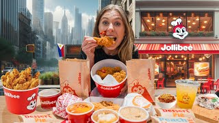 First Timers Eat the ENTIRE MENU at Jollibee in New York City [upl. by Akeyla]