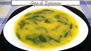 Sopa de Espinacas  Receta de Cocina en Familia [upl. by Cornie611]