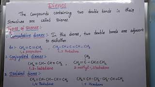 Dienes Definition and classification [upl. by Strohbehn]