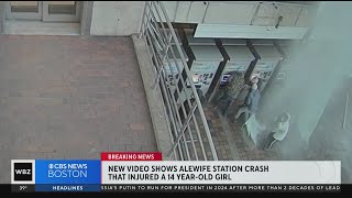 New video shows crash at Alewife parking garage that injured teenage girl [upl. by Keifer855]