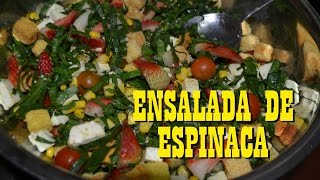 ENSALADA DE ESPINACA  ¿Cómo hacer ensalada de espinaca RECETA  Cocine con Tuti [upl. by Formenti]