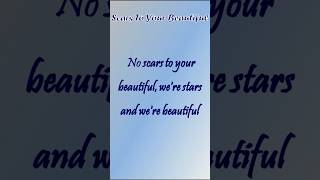 Alessia Cara  Scars To Your Beautiful Lyrics shorts lyrics scarstoyourbeautiful alessiacara [upl. by Norina]