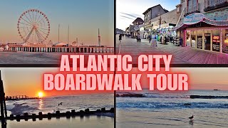 Atlantic City Boardwalk  Winter Walking Tour [upl. by Earahc]