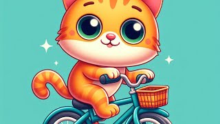 Le chaton est allé se promener à vélo  Comptines pour enfants [upl. by Eenerb329]