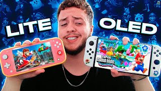 NINTENDO SWITCH OLED ou SWITCH LITE  Qual vale mais a pena [upl. by Selfridge]