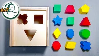 Learn shapes for kids with Melissa amp Doug shape sorting cube classic toy  shapes compilation [upl. by Asserrac811]