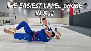 The Easiest Lapel Choke in BJJ You Must Learn ThisNinja Choke 🥷☠️ [upl. by Udela440]