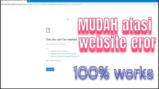 Cara MUDAH atasi website eror This site cant be reached [upl. by Pruter]