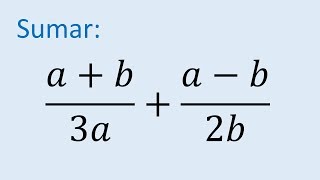 Suma de fracciones algebraicas con denominadores monomios ejemplo 02 [upl. by Duncan]