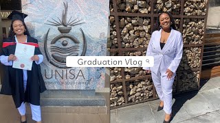 Graduation Vlog 🎓👩‍🎓 Unisa  LLB [upl. by Yalcrab]