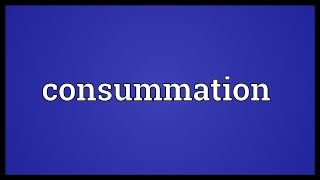 Consummation Meaning [upl. by Ttergram912]