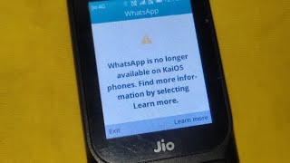 WhatsApp is no longer available on KaiOS Jio Phones how to fix [upl. by Drwde]