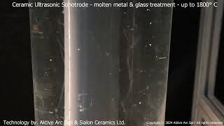 Cavitation in ultrasonic degassing with ceramic sonotrode [upl. by Darach]