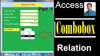 Access Combo box Part1  Relation step by step [upl. by Kcirrek958]