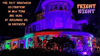 LIVE Is this the Best Decorated Halloween House in NYC Join us at Albemarle Rd in Brooklyn [upl. by Oicnanev]