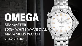 Omega Seamaster 300m White Wave Dial 41mm Mens Watch 25422000 Review  SwissWatchExpo [upl. by Assilam]