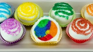 Rainbow Chocolate Truffles How to Make by Cookies Cupcakes and Cardio [upl. by Ogg]