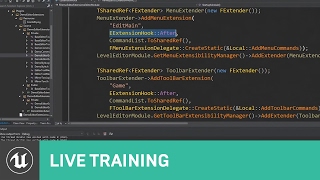 C Extending the Editor  Live Training  Unreal Engine [upl. by Aneehsal343]