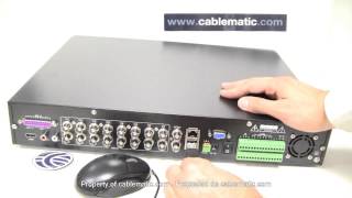 DVR Digital Video Recorder 16 canales H264 alarma 2HDD HDMI distribuido por CABLEMATIC ® [upl. by Eigram]