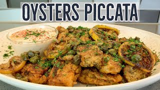 Oysters Piccata An Easy Pan Fried Oyster Recipe [upl. by Pember]