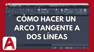 Cómo hacer un arco tangente a dos líneas en AutoCAD paso a paso [upl. by Jolda]