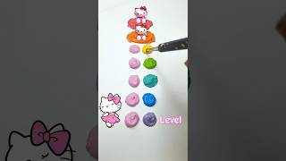 Hello Kitty color change colormixing color mixing art painting [upl. by Etnovad]