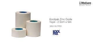 Koolpak Zinc Oxide Tape 2 5cm x 5m KLTP03 [upl. by Eustache]