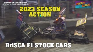 BriSCA F1 STOCK CAR RACING 2023 SEASON COMPILATION IMPACT VIDEOS [upl. by Sinnod95]