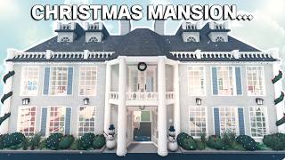 I BUILT A CHRISTMAS MANSION In BLOXBURG [upl. by Atinal]