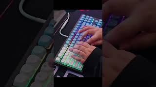 Galaxy80  Akko Cream Blue Pro Switches Sound Test mechanicalkeyboard customkeyboard keyboardasmr [upl. by Smitty]