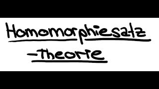 W2V11 Homomorphiesatz  Theorie [upl. by Asusej]