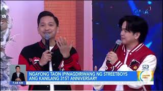 SB90S Streetboys mag coconcert kasama ang SB19  Unang Hirit sb19 [upl. by Aihgn]