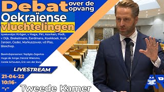 Terugkijken Debat over opvang van Oekraïense vluchtelingen Wet verplaatsing bevolking Tweede Kamer [upl. by Irianat130]