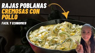 Rajas con Crema Deliciosas  Receta Fácil de Mi Hermana [upl. by Drawe249]