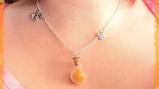 tuto 4 pendentif avec une fiole miel [upl. by Aicaca]