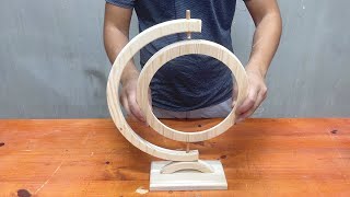 Inspirational Woodworking Ideas  Unique Homemade Desk Clock That You Have Never Seen Before [upl. by Ahsiemal850]