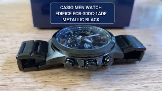 Unboxing Casio watch for men  Edifice ECB30DC1adf  Metallic black [upl. by Aenitsirhc908]