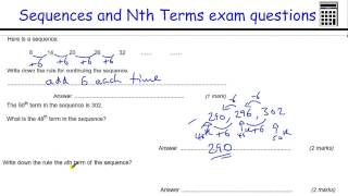 Sequences and Nth terms GCSE Maths revision Foundation Level [upl. by Milde]