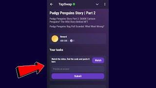 Pudgy Penguins Story  Part 2  TapSwap Code [upl. by Pradeep]