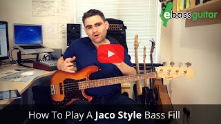 How To Play A Jaco Pastorius Style Bass Fill  Open String Bounce Method [upl. by Albertson]