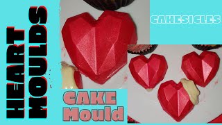 Baking heart cakesicles Geo cake mouldToyadeez [upl. by Ellissa466]