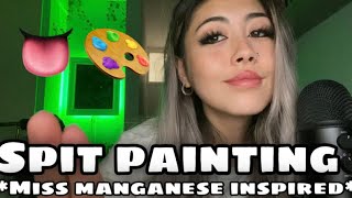 ASMR Spit Painting 😛🎨  Miss Manganese Inspired fast paced  PART 4 [upl. by Cirederf]