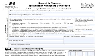 IRS Form W9 walkthrough Request for Taxpayer Identification Number and Certification [upl. by Atikihs833]