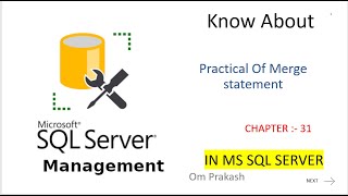 MERGE Statement in SQL Server chapter 31 [upl. by Hcelemile946]