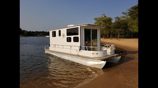 Pontoon Houseboat Build shanty boat New Details Added Episode 1 of 8 [upl. by Chaille]