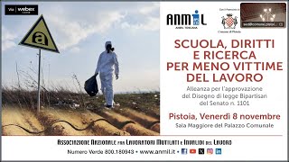 Comune di Pistoia  Convegno “Scuola diritti e ricerca per meno vittime del lavoro”  08112024 [upl. by Demb]