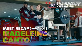 Madelein Canto  2024 South American Classic Powerlifting Championships [upl. by Annawahs]